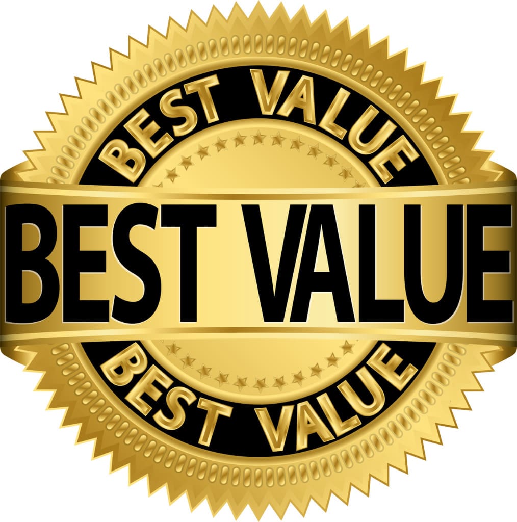 Best value golden label, vector illustration | Exousia Marketing Group