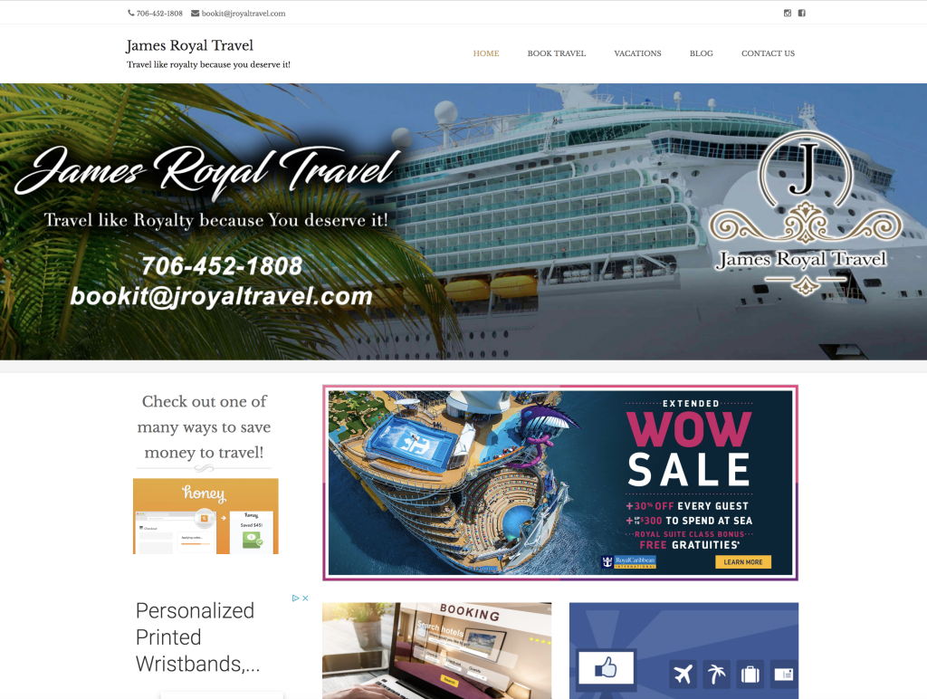 Travel Agent Website